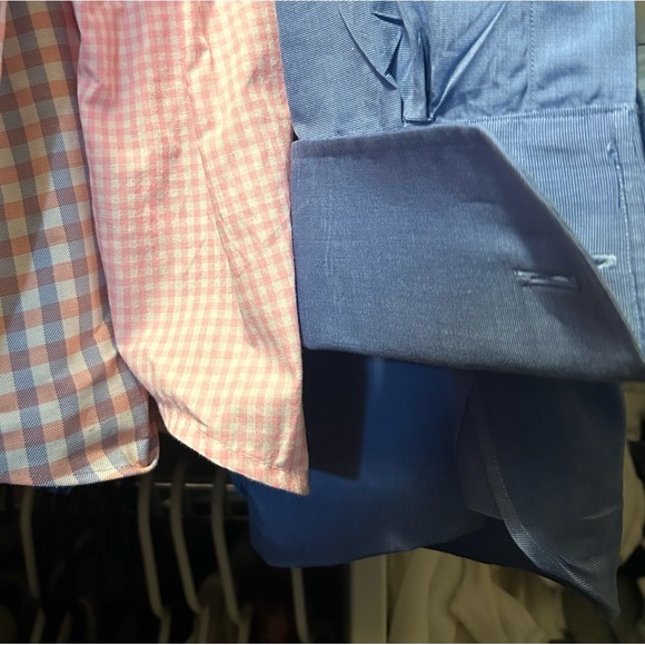 Jos A Bank Blue long sleeve w/white collar -cuff links required- size 16-34 - Picture 15 of 15